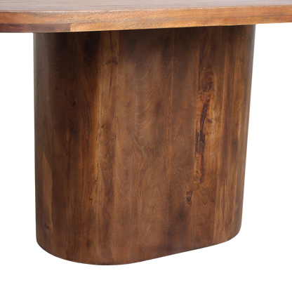 Raw Materials Eettafel Bullose Oblong Ovaal 240x110cm Mangohout - KwaliteitWonen.nl