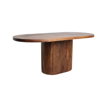 Raw Materials Eettafel Bullose Oblong Ovaal 240x110cm Mangohout - KwaliteitWonen.nl