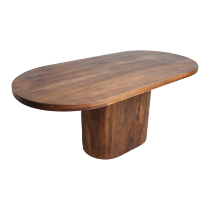 Raw Materials Eettafel Bullose Oblong Ovaal 240x110cm Mangohout - KwaliteitWonen.nl