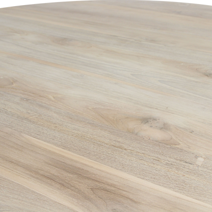 Raw Materials Eettafel Eiffel Rond 140cm Teakhout - KwaliteitWonen.nl