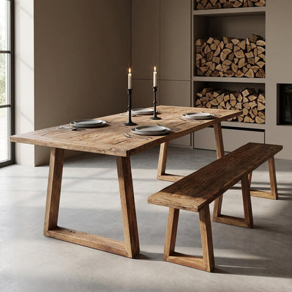 Raw Materials Eettafel Farmwood 200x90cm Gerecycled Hout - KwaliteitWonen.nl