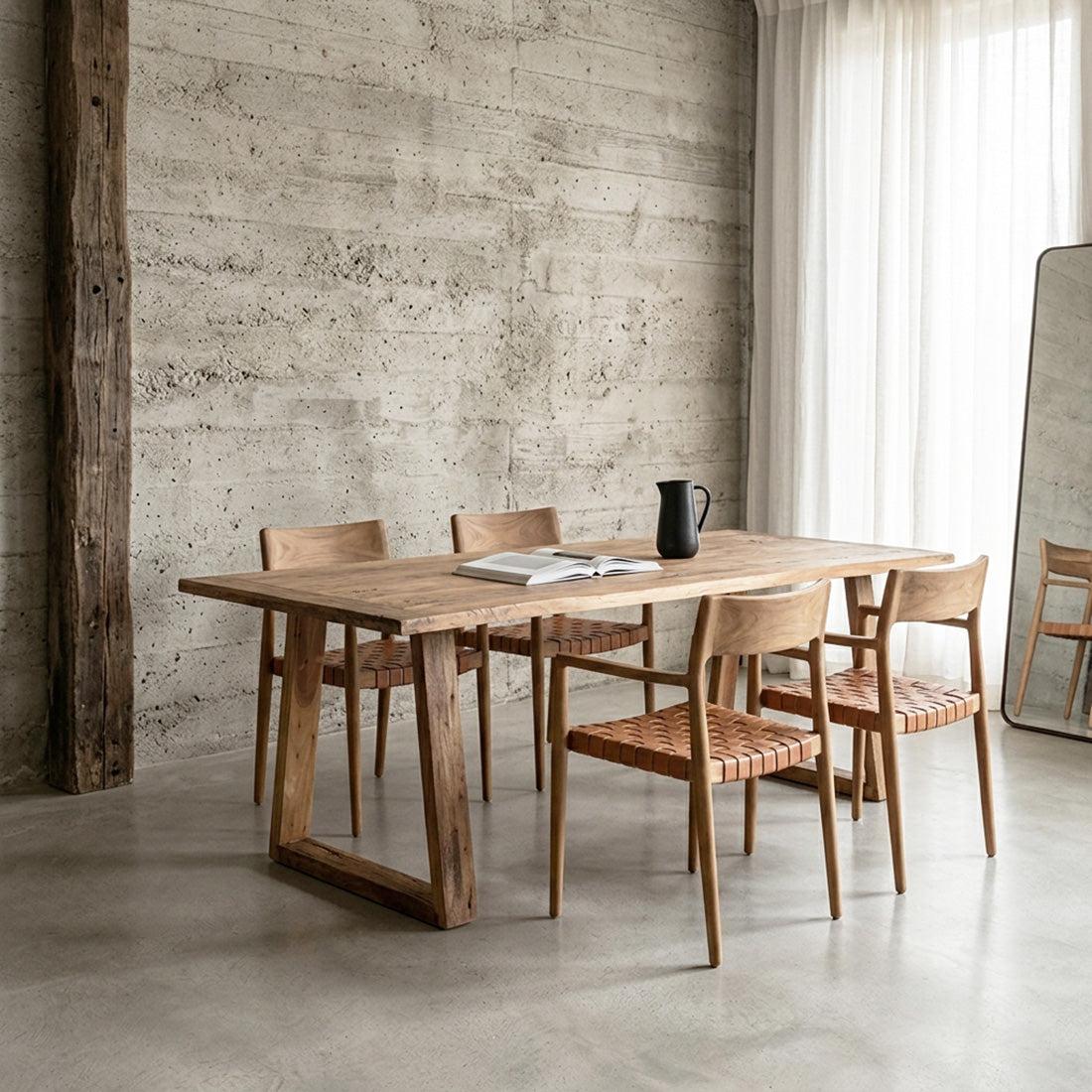 Raw Materials Eettafel Farmwood 200x90cm Gerecycled Hout - KwaliteitWonen.nl