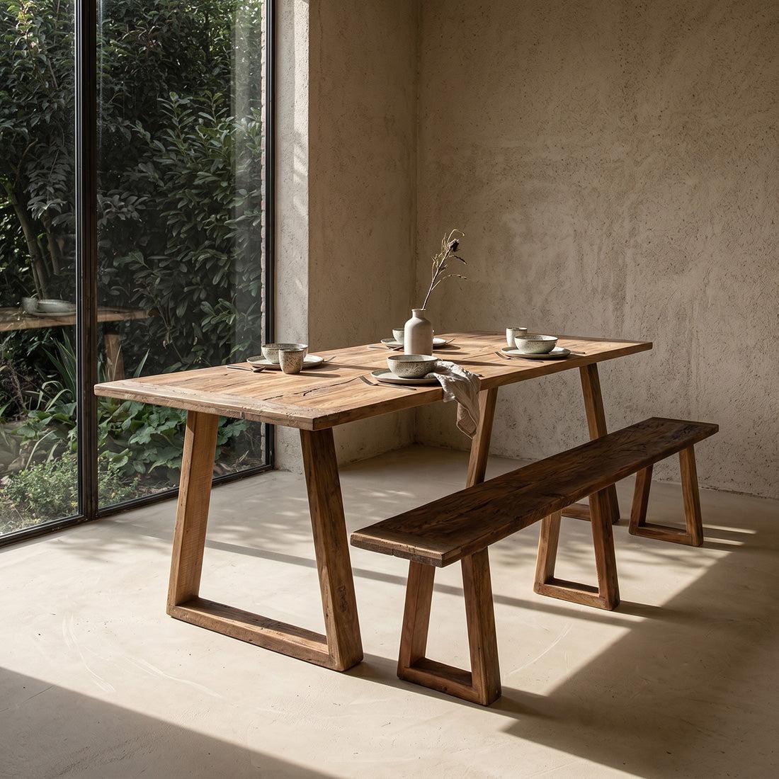 Raw Materials Eettafel Farmwood 200x90cm Gerecycled Hout - KwaliteitWonen.nl