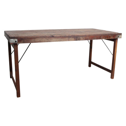 Raw Materials Eettafel Vintage Inklapbaar 165x75cm Gerecycled Hout - KwaliteitWonen.nl