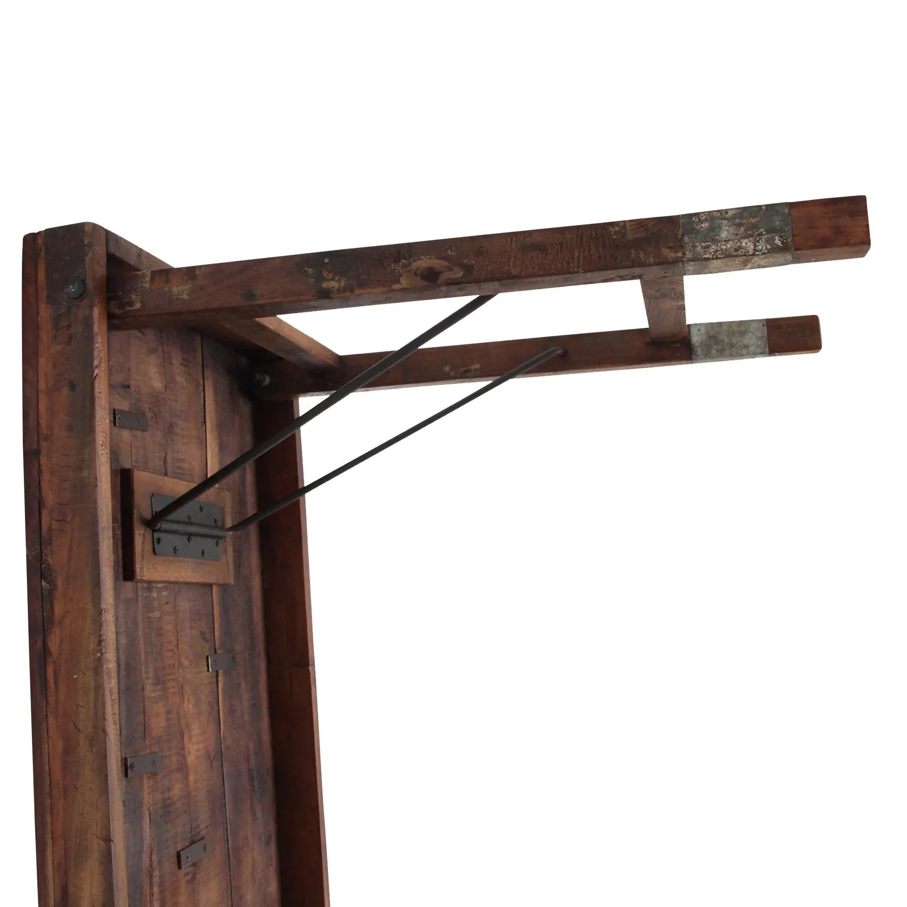 Raw Materials Eettafel Vintage Inklapbaar 173x60cm Gerecycled Hout - KwaliteitWonen.nl