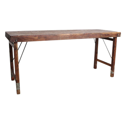 Raw Materials Eettafel Vintage Inklapbaar 173x60cm Gerecycled Hout - KwaliteitWonen.nl