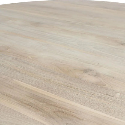 Raw Materials Eiffel Teakhouten Ronde Eettafel - Ø 120cm - KwaliteitWonen.nl