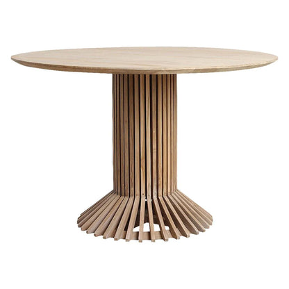 Raw Materials Eiffel Teakhouten Ronde Eettafel - Ø 120cm - KwaliteitWonen.nl
