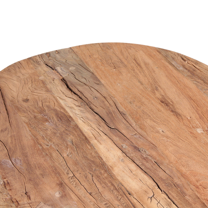 Raw Materials Farmwood Ronde Salontafel - Fsc-Gerecycled Hout - Ø70cm - KwaliteitWonen.nl