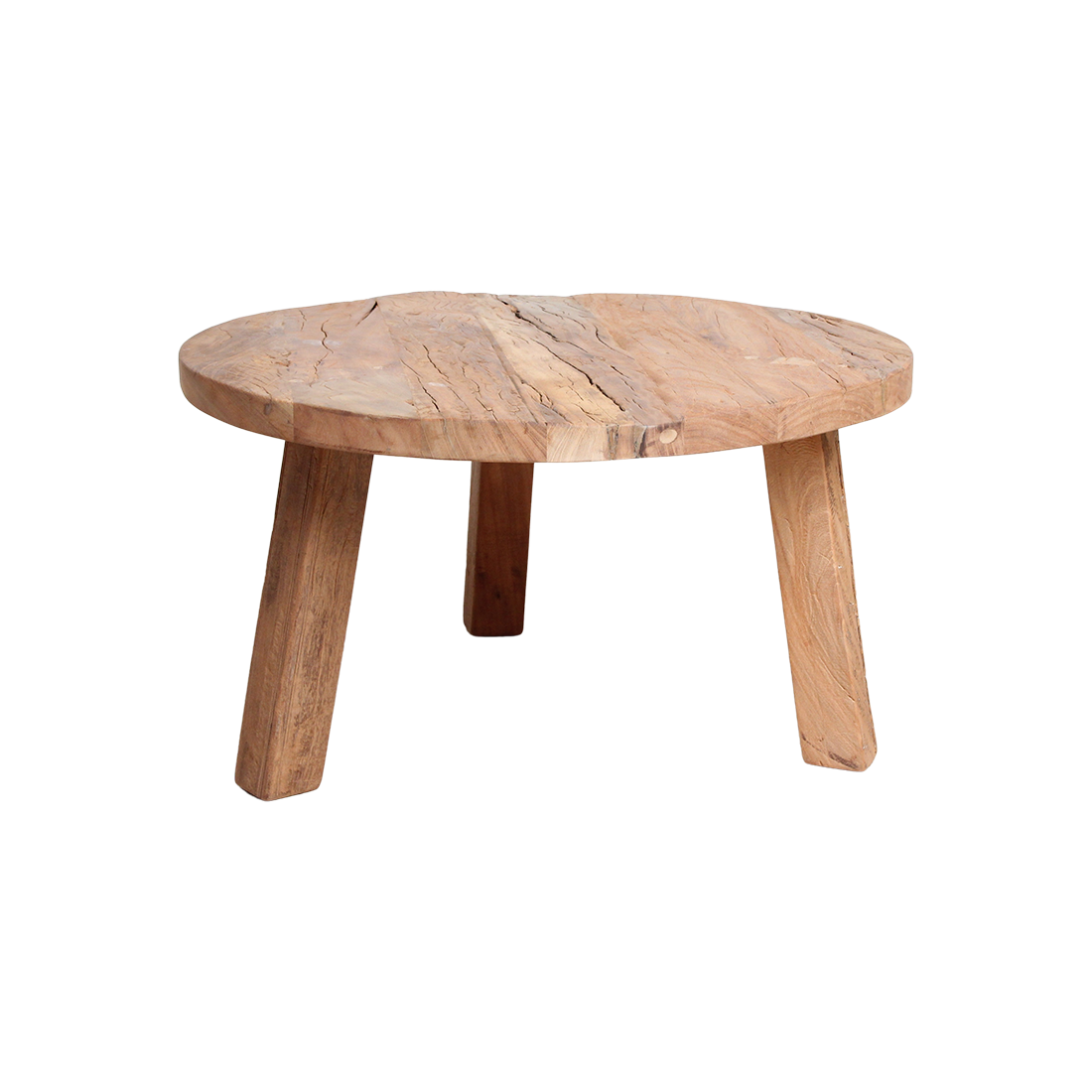 Raw Materials Farmwood Ronde Salontafel - Fsc-Gerecycled Hout - Ø70cm - KwaliteitWonen.nl