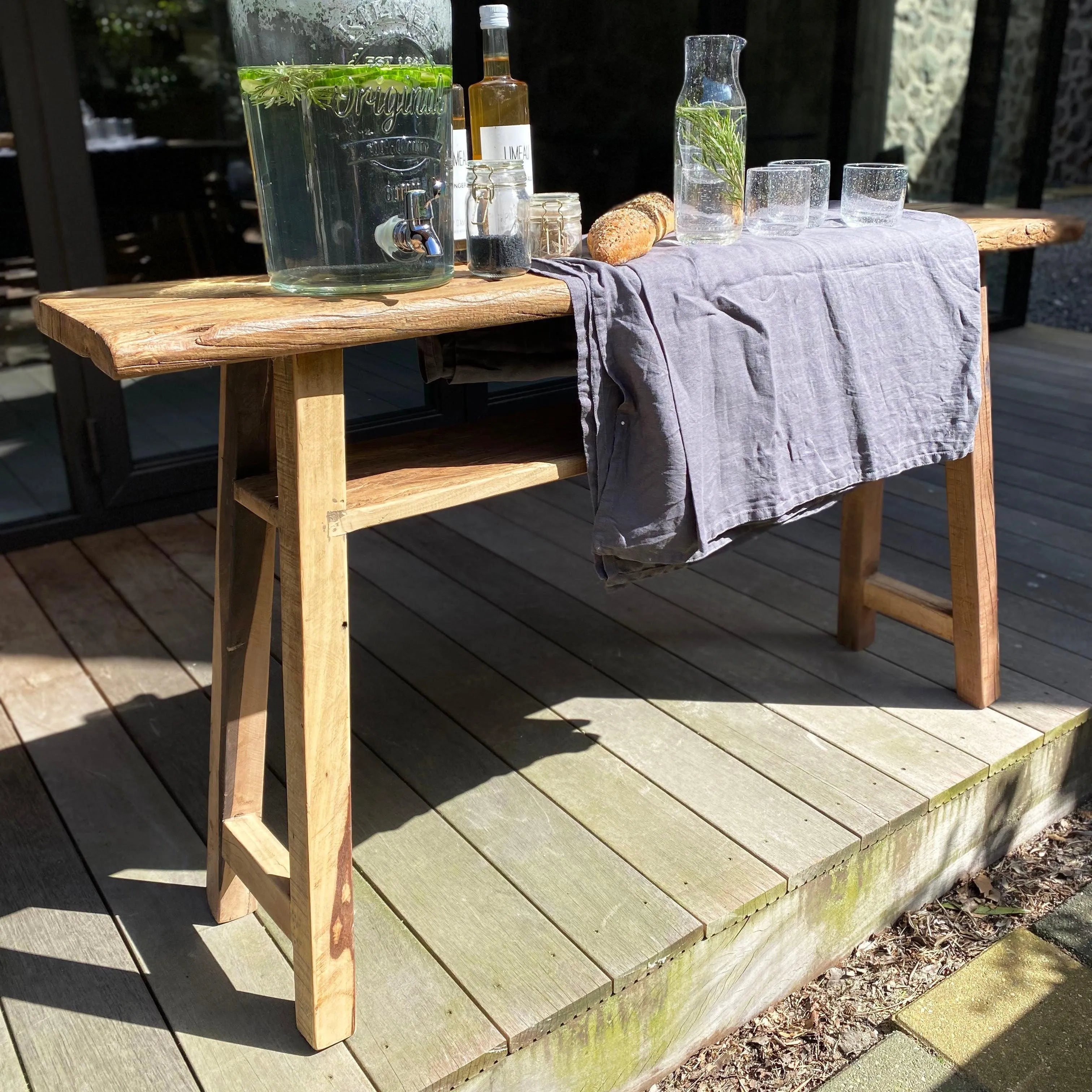 Raw Materials Farmwood Wandtafel Groot - Fsc-Gerecycled Hout - KwaliteitWonen.nl