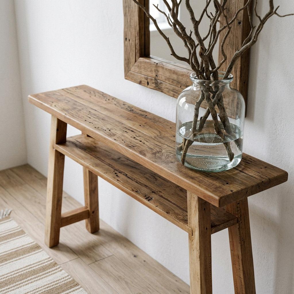 Raw Materials Farmwood Wandtafel Groot - Fsc-Gerecycled Hout - KwaliteitWonen.nl