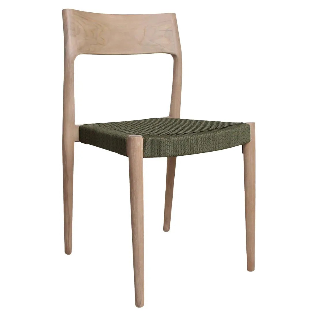 Raw Materials Freya Licht Teakhouten Tuinstoel - Groen (Set Van 2) - KwaliteitWonen.nl