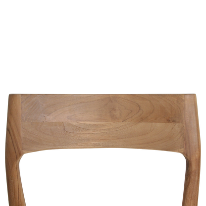 Raw Materials Freya Teak Houten Eetkamerstoel Crème - KwaliteitWonen.nl