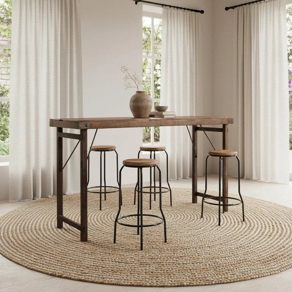 Raw Materials Inklapbare Bartafel Bruin - 170x60x107cm - KwaliteitWonen.nl