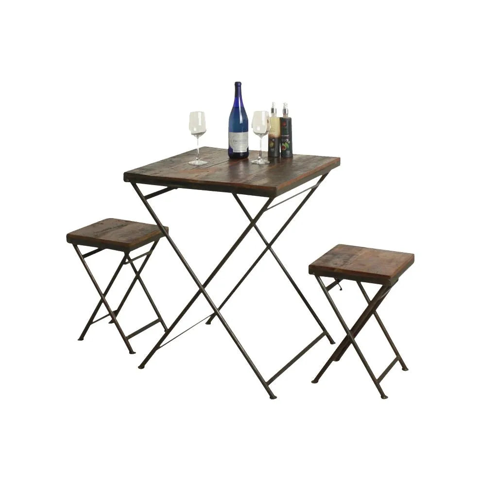 Raw Materials Inklapbare Eettafel Factory 60x60cm Gerecycled Hout - KwaliteitWonen.nl