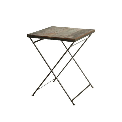 Raw Materials Inklapbare Eettafel Factory 60x60cm Gerecycled Hout - KwaliteitWonen.nl