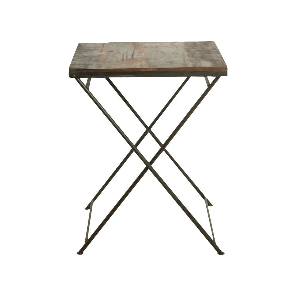 Raw Materials Inklapbare Eettafel Factory 60x60cm Gerecycled Hout - KwaliteitWonen.nl