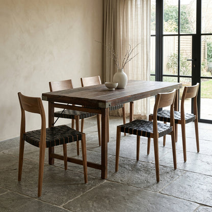 Raw Materials Inklapbare Vintage Eettafel Xl - Gerecycled Hout - 190x80cm - KwaliteitWonen.nl