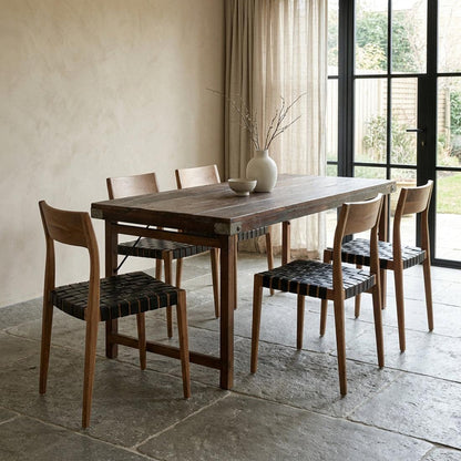 Raw Materials Inklapbare Vintage Eettafel Xl - Gerecycled Hout - 190x80cm - KwaliteitWonen.nl