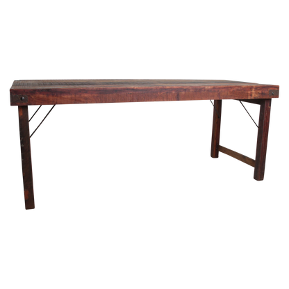 Raw Materials Inklapbare Vintage Eettafel Xl - Gerecycled Hout - 190x80cm - KwaliteitWonen.nl