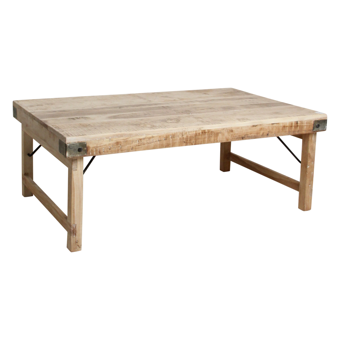 Raw Materials Limewash Inklapbare Salontafel - 120x75cm - KwaliteitWonen.nl