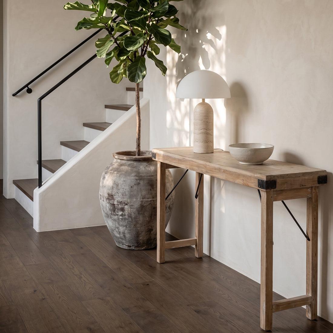 Raw Materials Limewash Opklapbare Wandtafel - 170x40x76cm - KwaliteitWonen.nl
