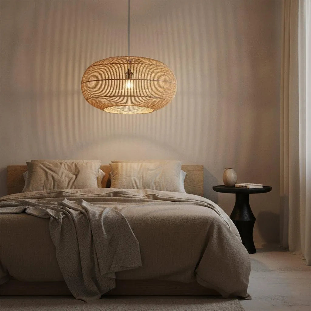 Raw Materials Luna Rotan Hanglamp Orbit -Ø 62x37 Cm - KwaliteitWonen.nl