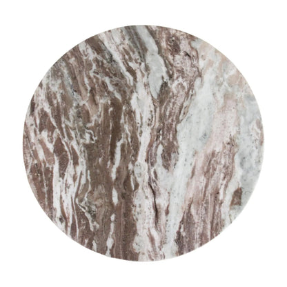 Raw Materials Marmeren Bijzettafel Rond - Bruin Wit - KwaliteitWonen.nl