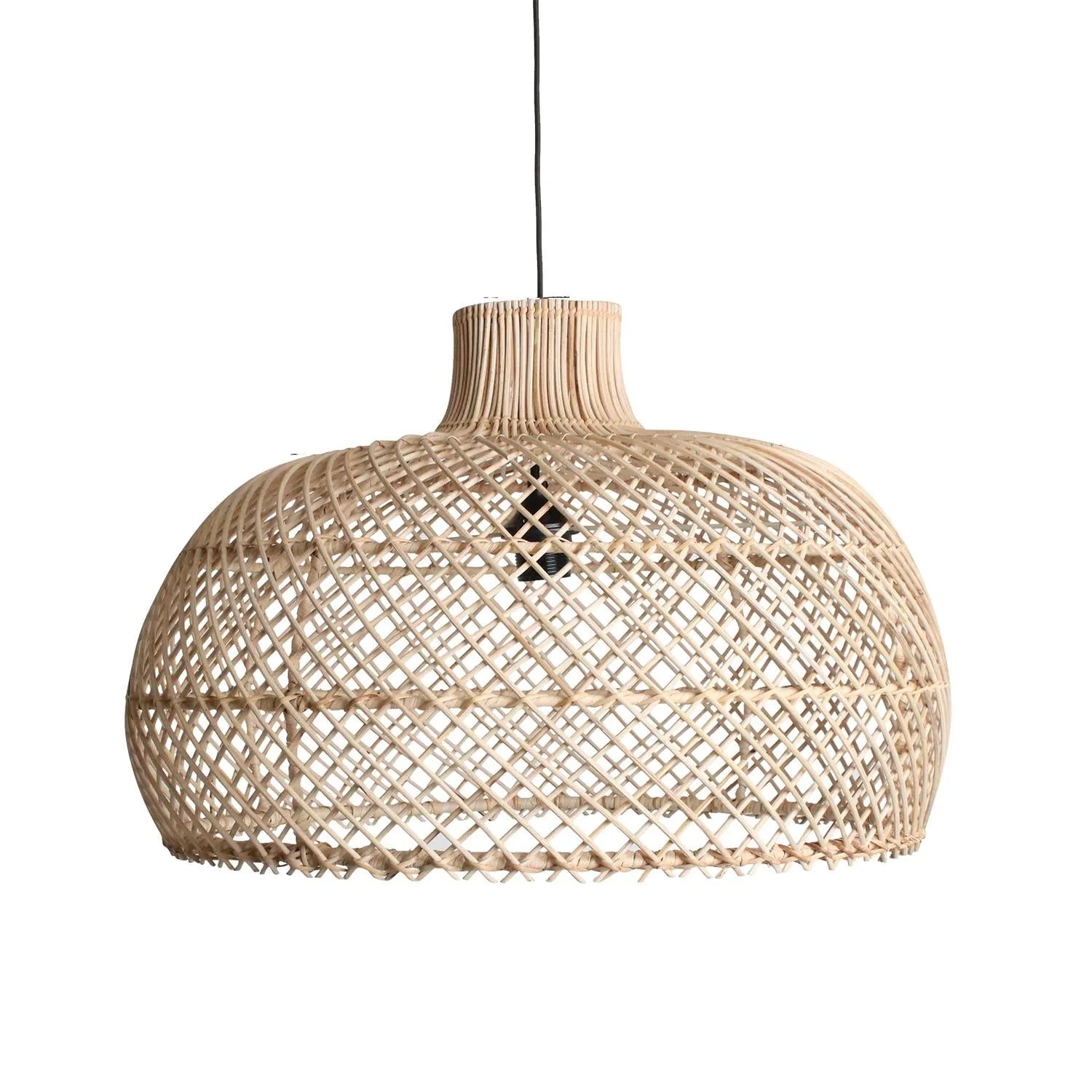 Raw Materials Maze Rotan Hanglamp Naturel -Ø 57x36 Cm - KwaliteitWonen.nl