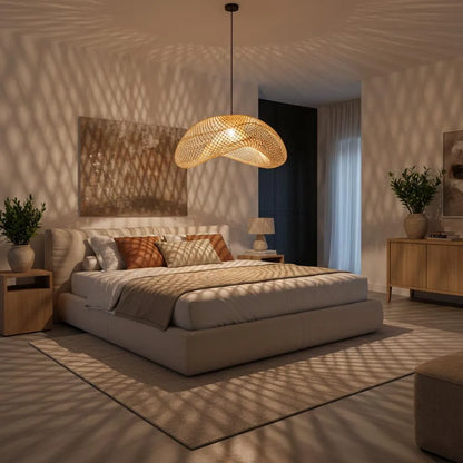 Raw Materials Maze Rotan Hanglamp Organisch Xl - Ø 75x31 Cm - KwaliteitWonen.nl