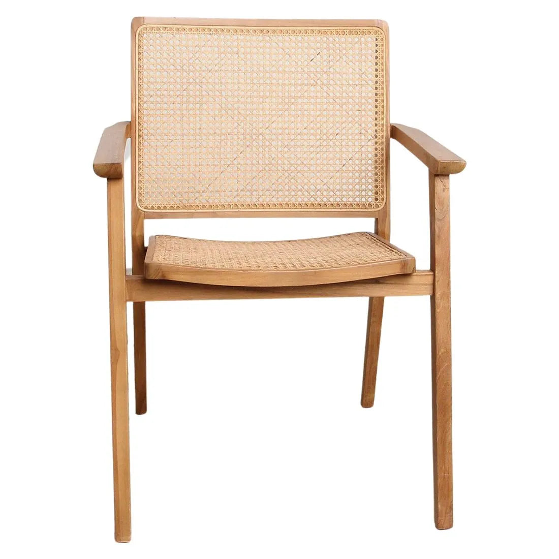 Raw Materials Nova Teak Eetkamerstoel Met Armleuning (Set Van 2) - KwaliteitWonen.nl