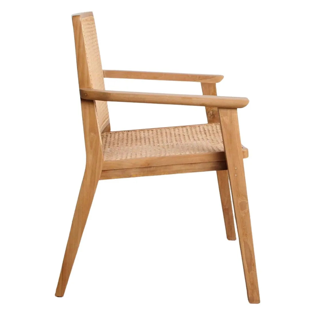 Raw Materials Nova Teak Eetkamerstoel Met Armleuning (Set Van 2) - KwaliteitWonen.nl