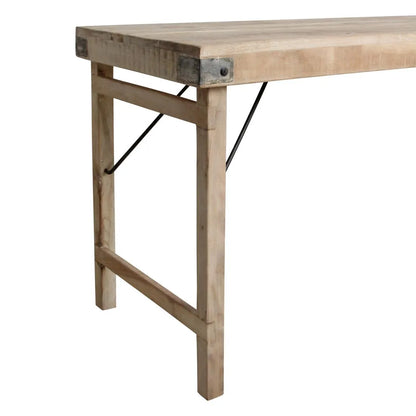 Raw Materials - Opklapbare Eettafel 172x60cm Limewash Hout - KwaliteitWonen.nl