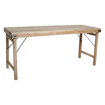 Raw Materials - Opklapbare Eettafel 172x60cm Limewash Hout - KwaliteitWonen.nl