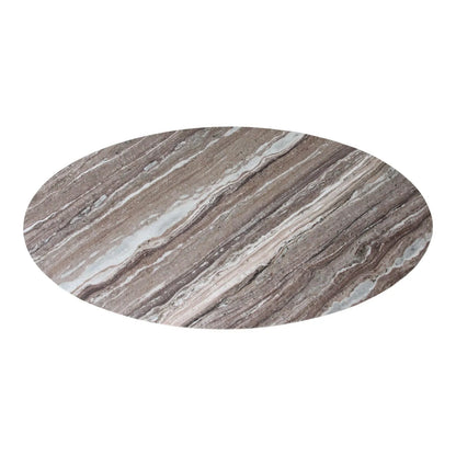 Raw Materials Ovale Marmeren Salontafel Fantasy Bruin 120x60cm - KwaliteitWonen.nl