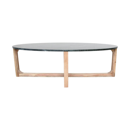 Raw Materials Ovale Marmeren Salontafel Groen 120x60cm - KwaliteitWonen.nl