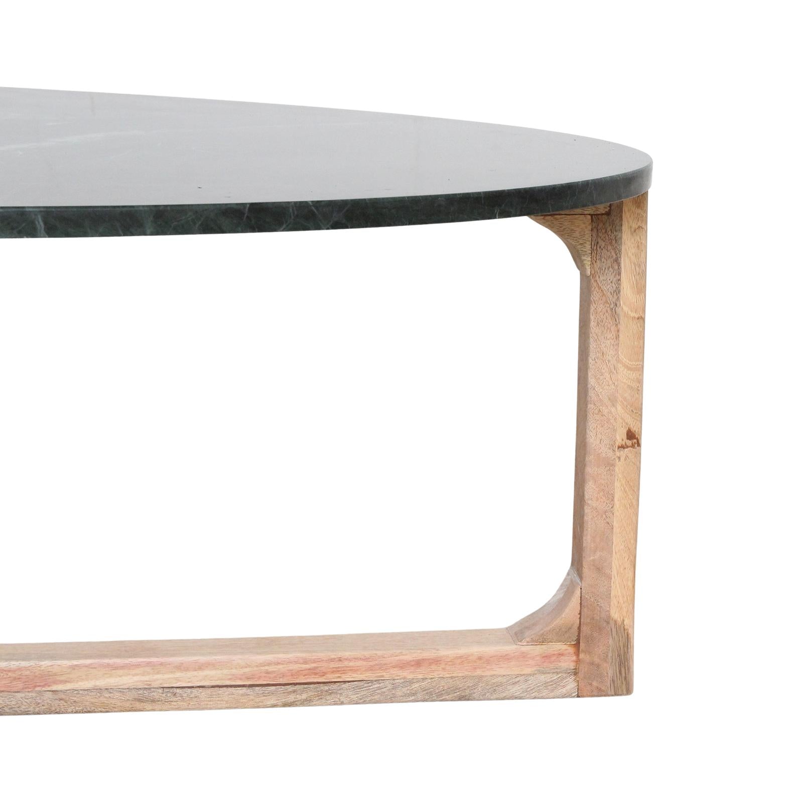 Raw Materials Ovale Marmeren Salontafel Groen 120x60cm - KwaliteitWonen.nl