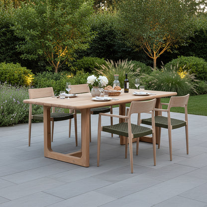 Raw Materials Primavera Teakhouten Tuintafel - 200x90cm - KwaliteitWonen.nl