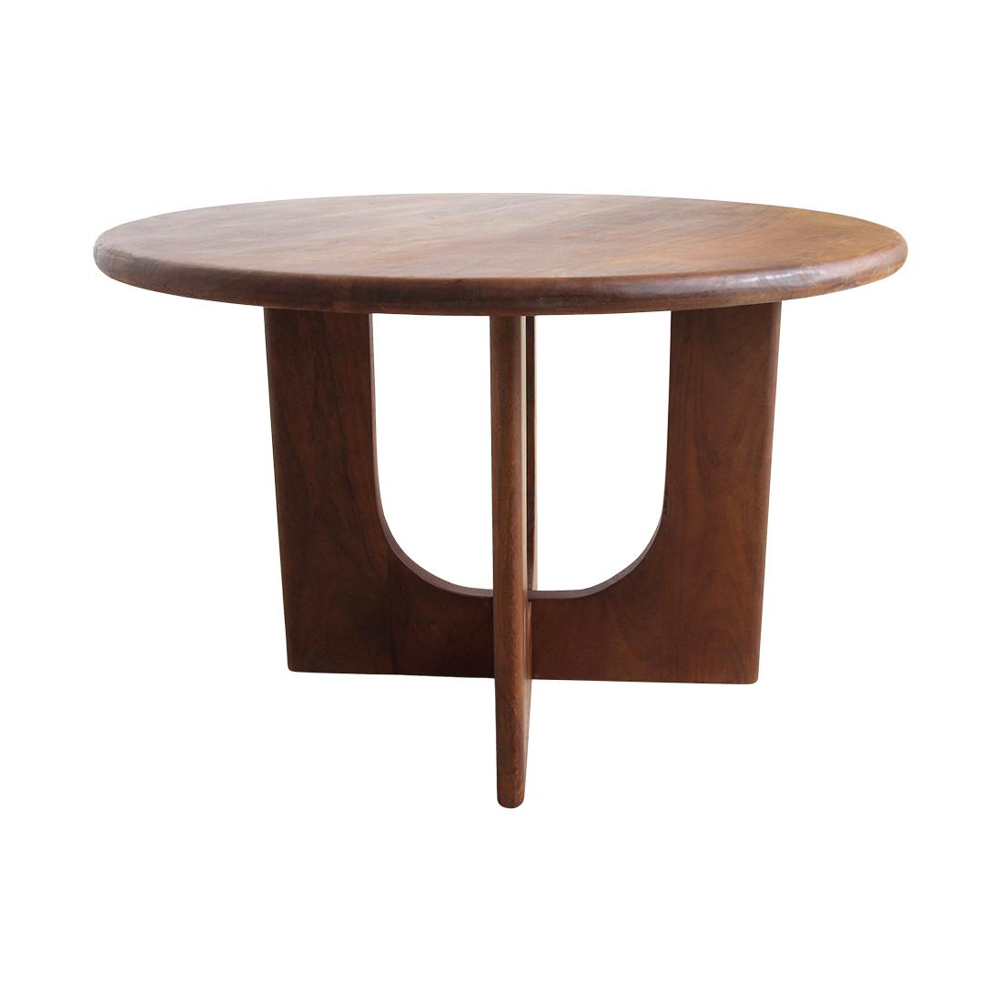 Raw Materials Ronde Mangohouten Eettafel Bullnose - Ø 120cm - KwaliteitWonen.nl