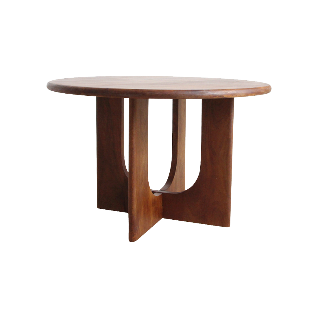 Raw Materials Ronde Mangohouten Eettafel Bullnose - Ø 120cm - KwaliteitWonen.nl