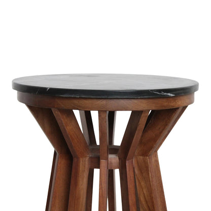 Raw Materials Sabah Marmeren Bijzettafel - Zwart - KwaliteitWonen.nl