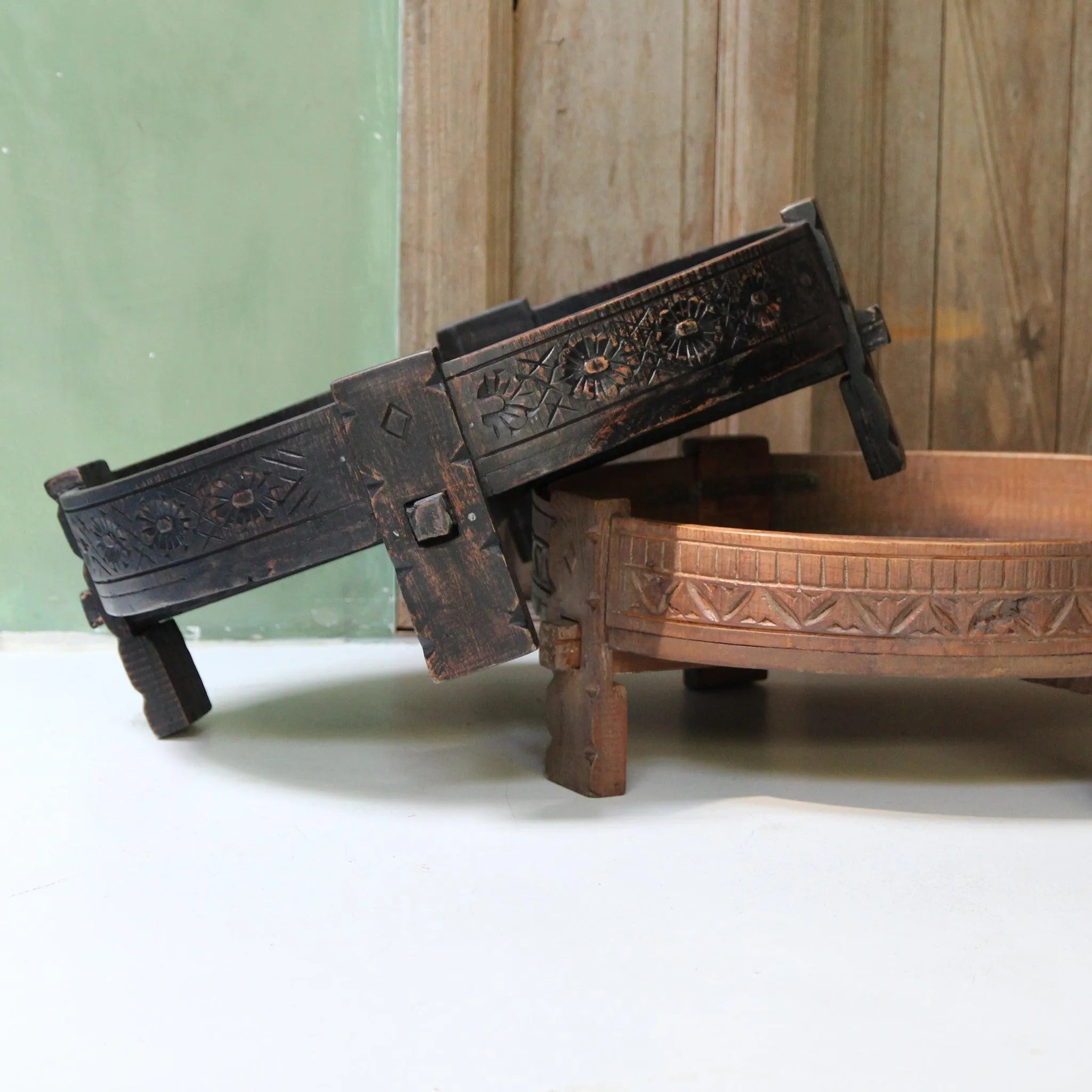Raw Materials Salontafel Chakki Rond 73cm Gerecycled Hout - KwaliteitWonen.nl