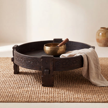 Raw Materials Salontafel Chakki Rond 73cm Gerecycled Hout - KwaliteitWonen.nl