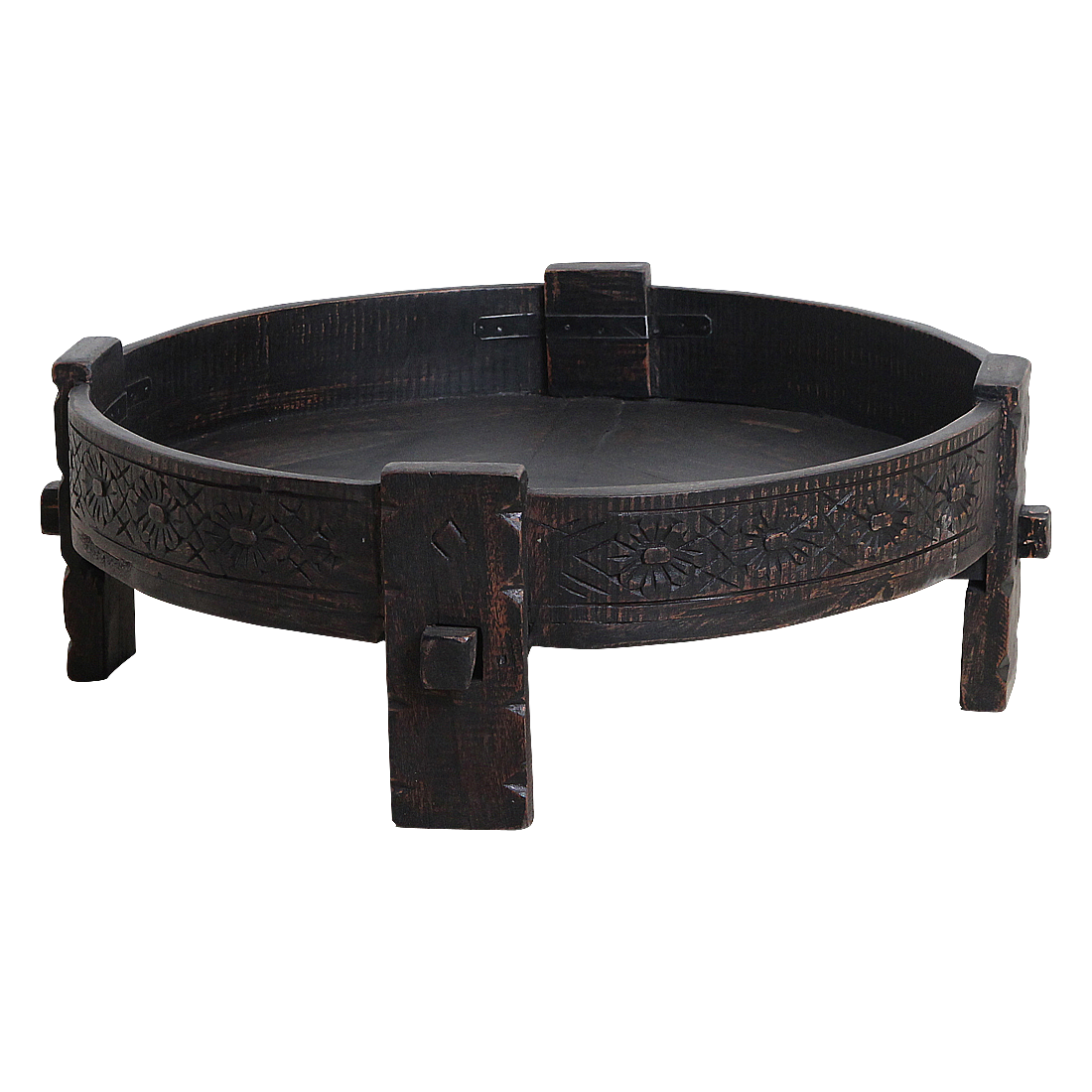 Raw Materials Salontafel Chakki Rond 73cm Gerecycled Hout - KwaliteitWonen.nl
