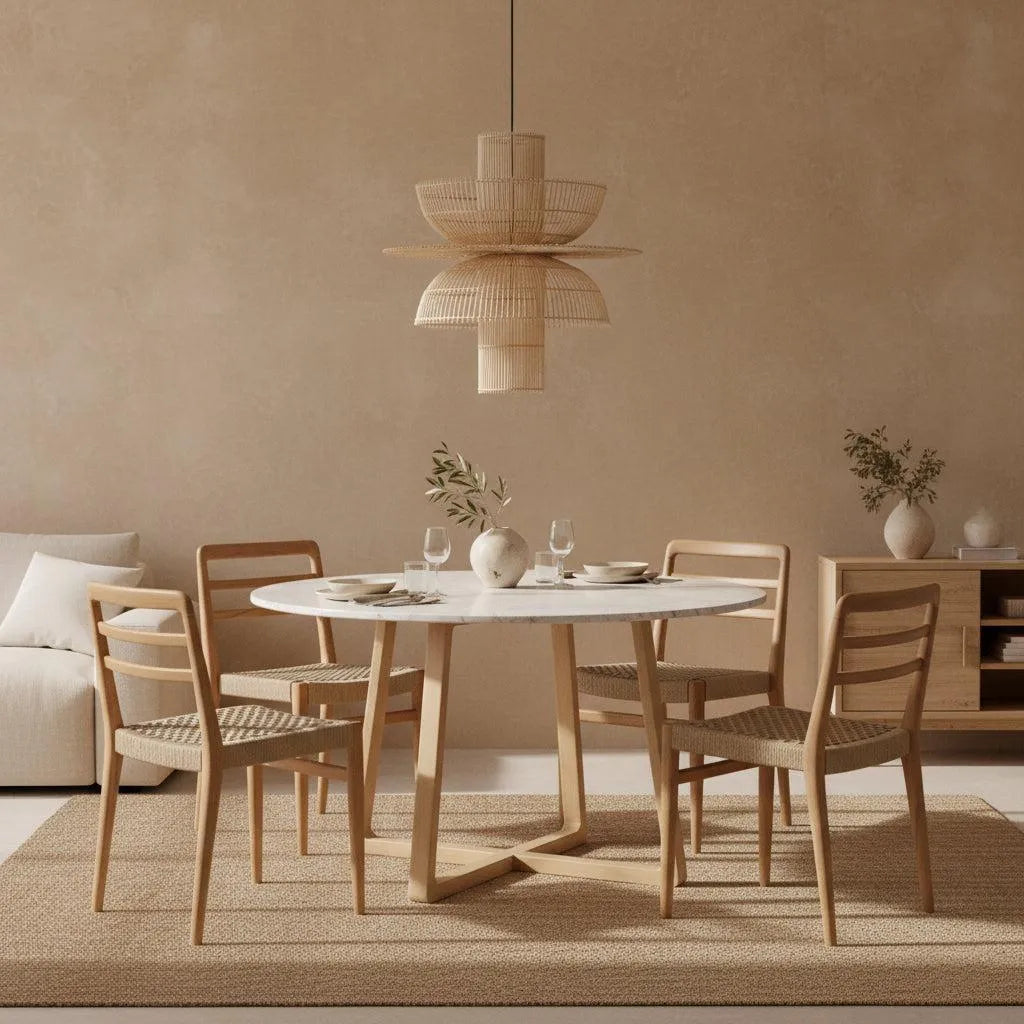 Raw Materials Saturn Rotan Hanglamp - Ø 65x63 Cm - KwaliteitWonen.nl