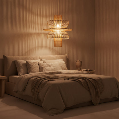 Raw Materials Saturn Rotan Hanglamp - Ø 65x63 Cm - KwaliteitWonen.nl