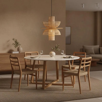 Raw Materials Saturn Rotan Hanglamp - Ø 65x63 Cm - KwaliteitWonen.nl