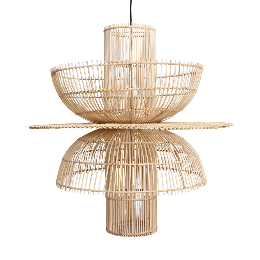 Raw Materials Saturn Rotan Hanglamp - Ø 65x63 Cm - KwaliteitWonen.nl