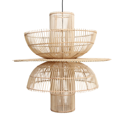 Raw Materials Saturn Rotan Hanglamp - Ø 65x63 Cm - KwaliteitWonen.nl